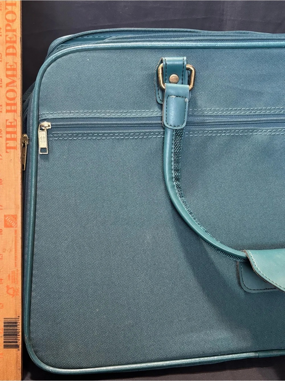 Vintage American Tourister Teal Expandable Travel Luggage Bag